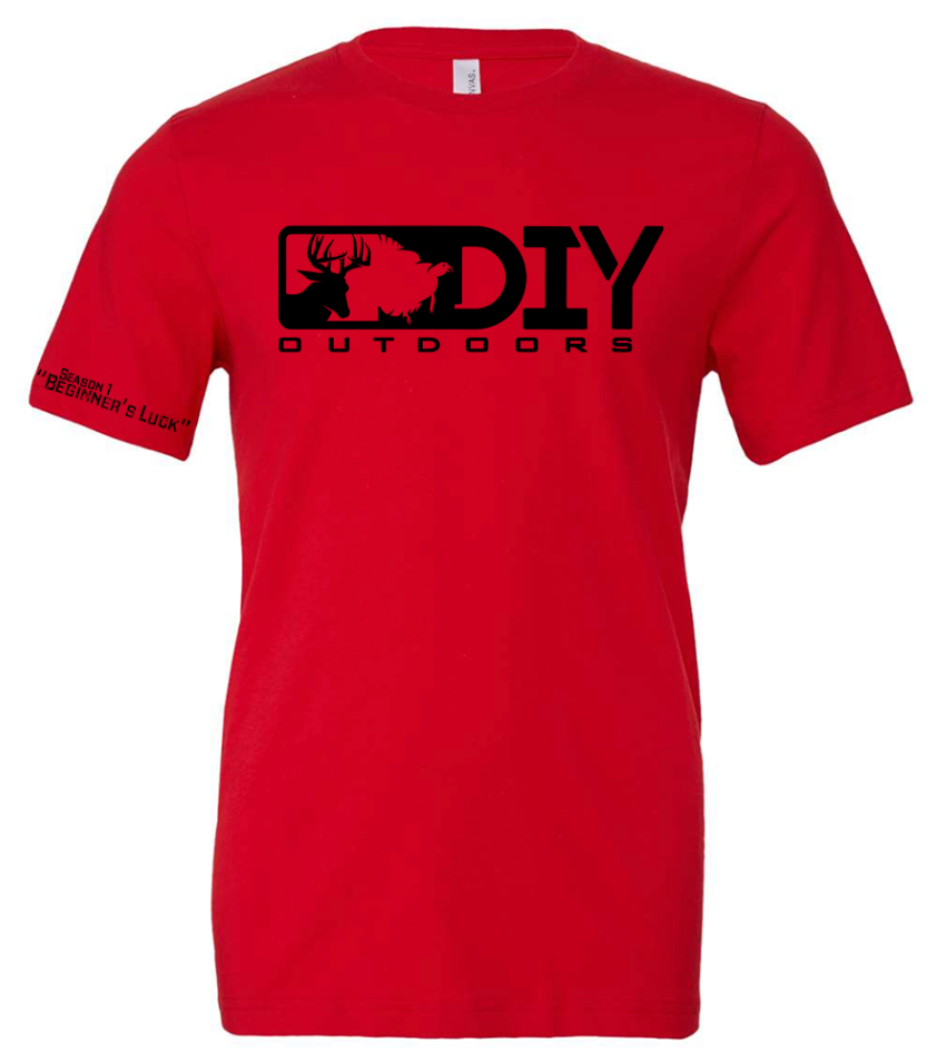 "Beginner's Luck" Red Unisex T-Shirt