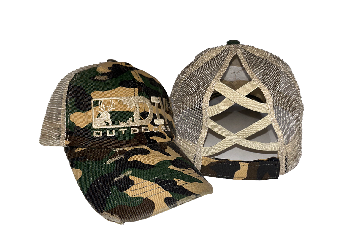 Camo Women's Crisscross Ponytail Hat