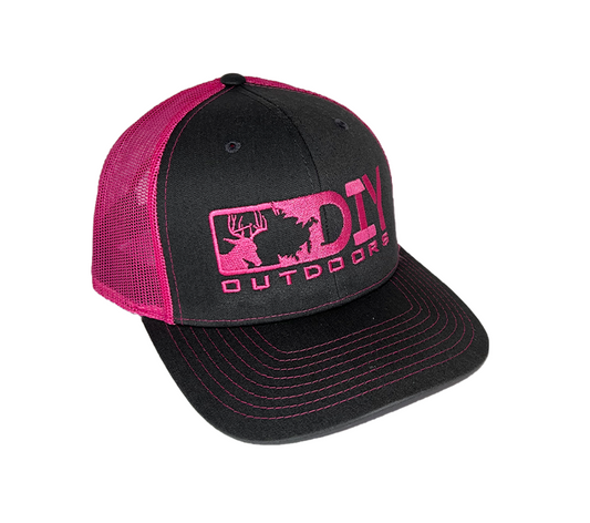 Charcoal/Neon Pink DIY Logo Richardson 112 HAT